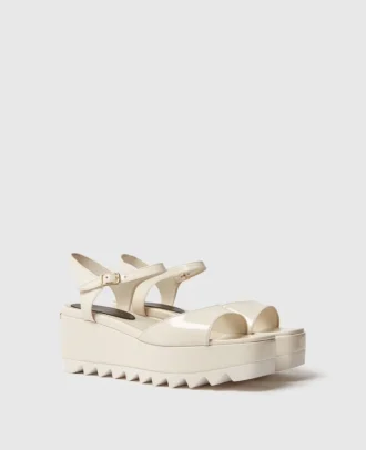 Sandali con plateau in vernice Elyse