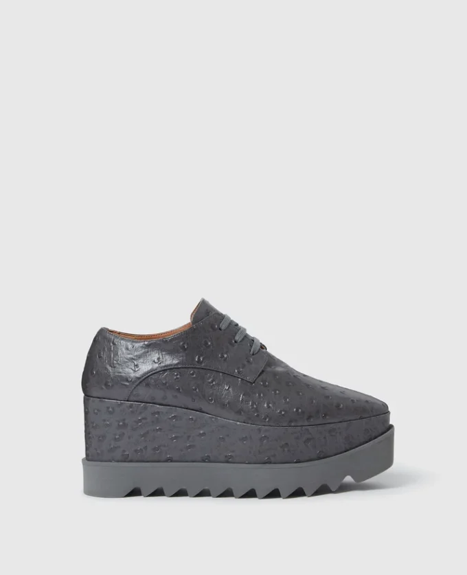 Scarpe con plateau Elyse Ostrich