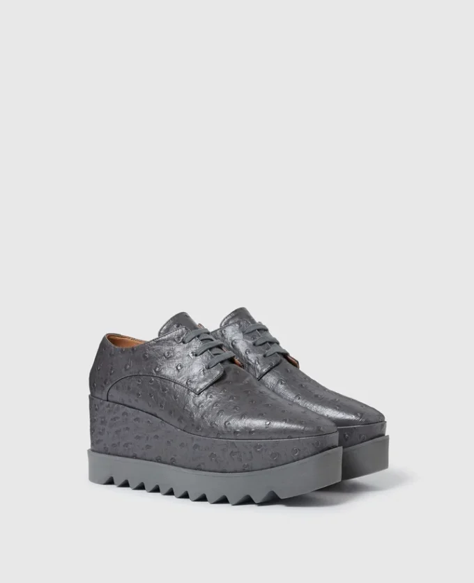 Scarpe con plateau Elyse Ostrich