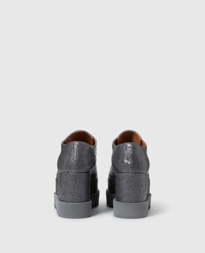 Scarpe con plateau Elyse Ostrich
