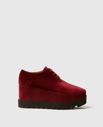 Scarpe con plateau in velluto Elyse
