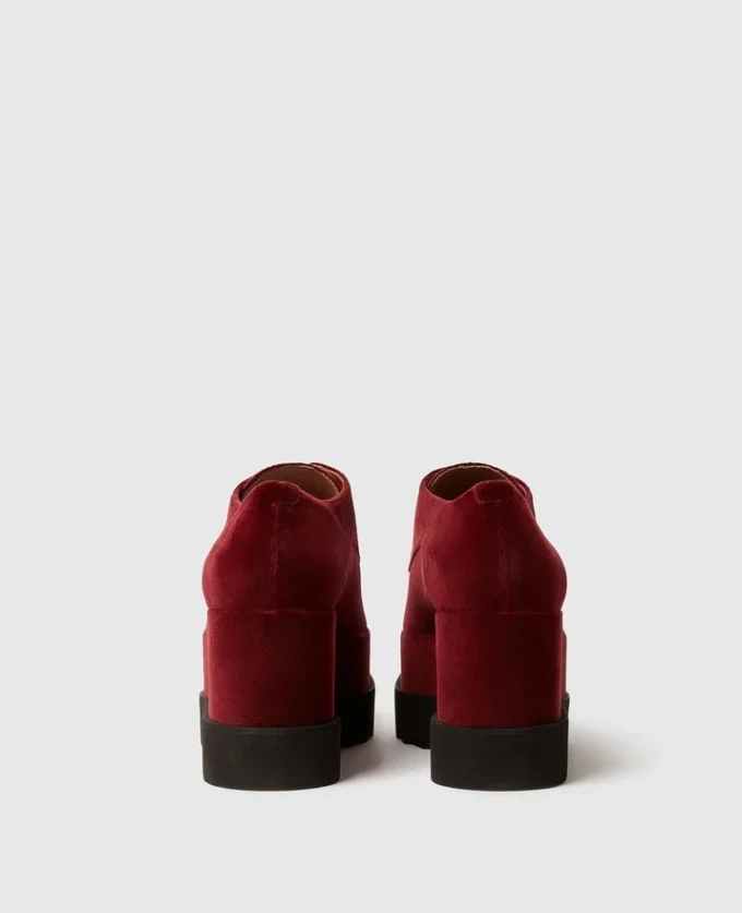 Scarpe con plateau in velluto Elyse