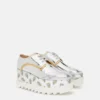 Scarpe con plateau metallizzate Elyse con stampa fragola Scarpe con plateau metallizzate Elyse con stampa fragola