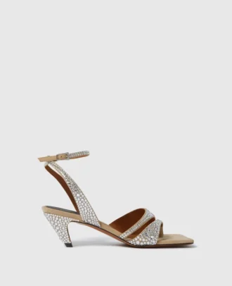 Scarpe con tacco basso Stella Spur Crystal Hotfix