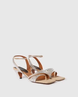 Scarpe con tacco basso Stella Spur Crystal Hotfix