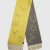 Sciarpa con logo e frange Sciarpa con logo e frange