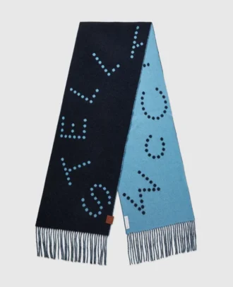 Sciarpa con logo e frange