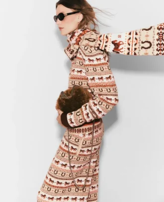 Sciarpa in lana Fair Isle