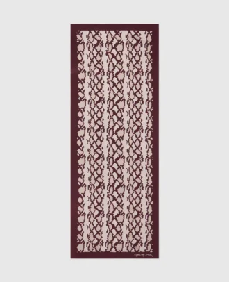 Sciarpa quadrata con stampa serpente