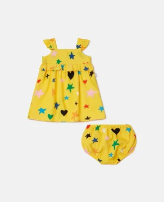 Set abito con motivo a stelle e bloomers Set abito con motivo a stelle e bloomers