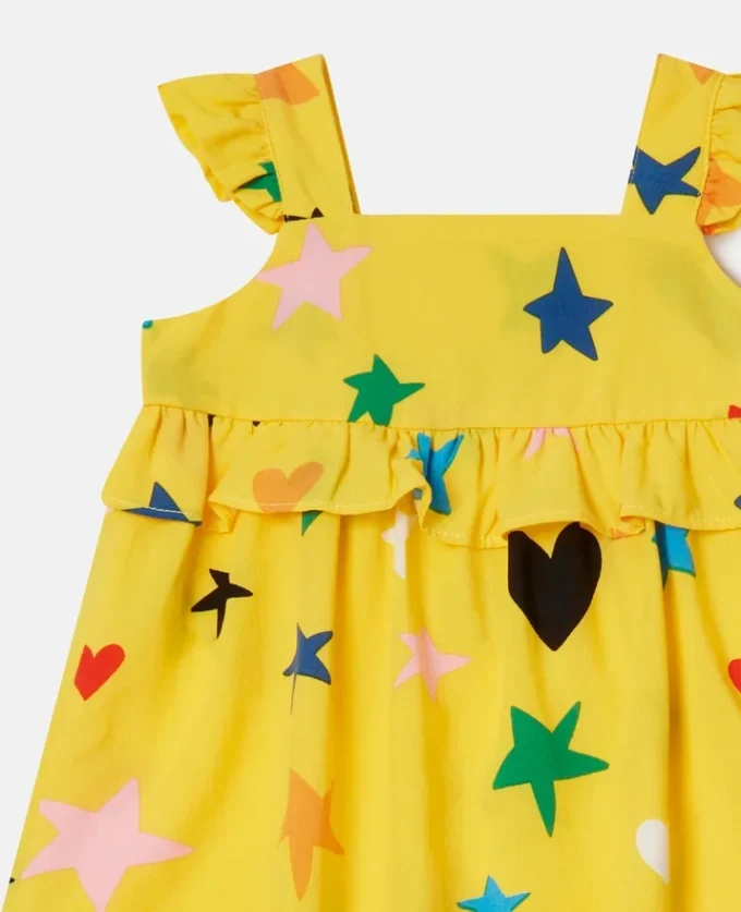 Set abito con motivo a stelle e bloomers