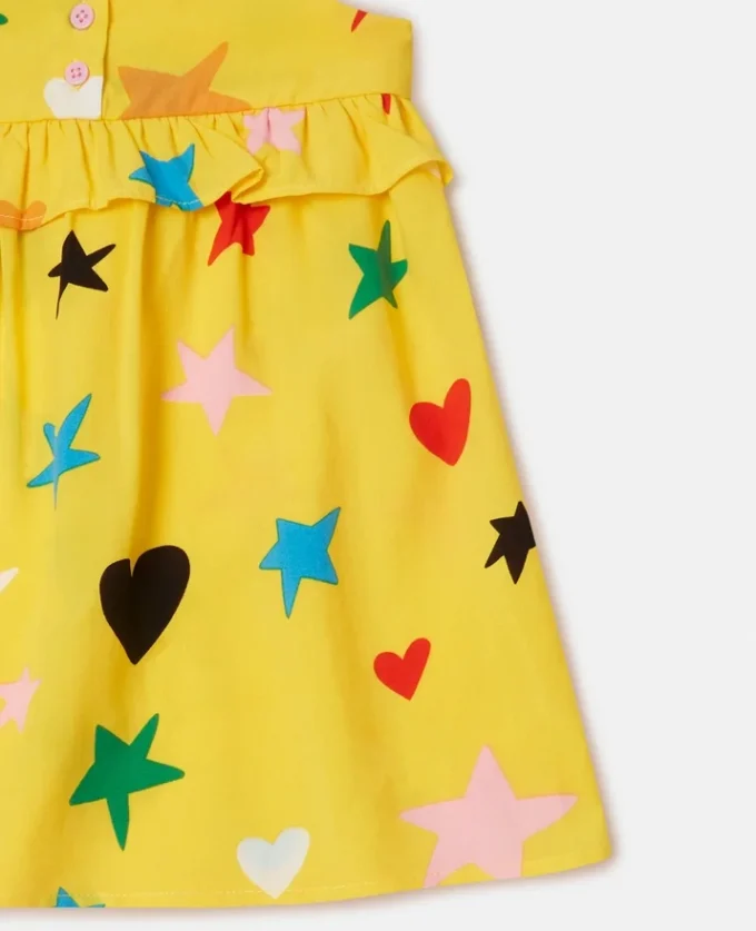 Set abito con motivo a stelle e bloomers