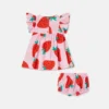 Set abito con stampa fragole e bloomer Set abito con stampa fragole e bloomer