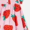 Set abito con stampa fragole e bloomer Set abito con stampa fragole e bloomer