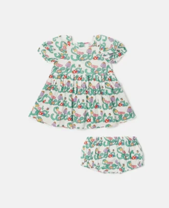 Set abito con stampa Stella Vine e bloomers