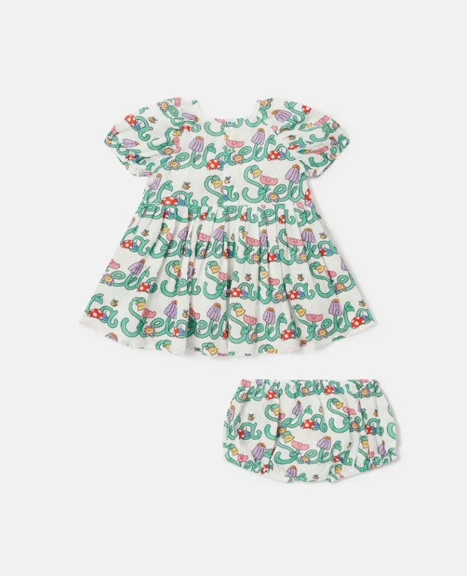 Set abito con stampa Stella Vine e bloomers Set abito con stampa Stella Vine e bloomers
