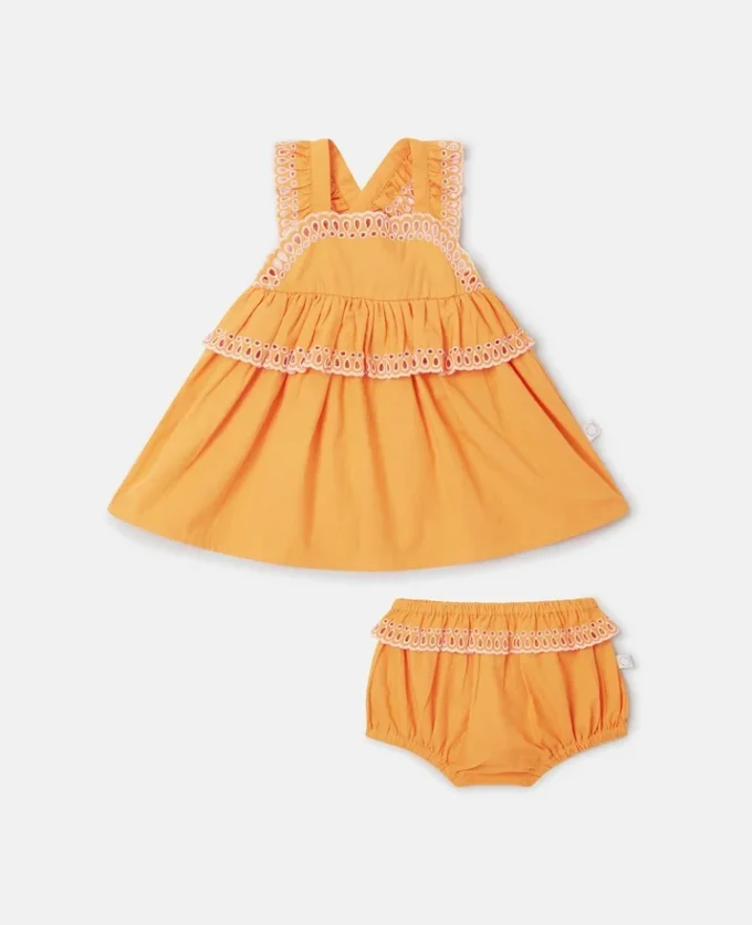 Set abito in popeline e bloomers Set abito in popeline e bloomers