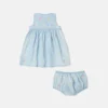 Set abito ricamato con gelati e bloomer Set abito ricamato con gelati e bloomer