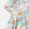 Set con abito a maniche corte con stampa boschiva e bloomers Set con abito a maniche corte con stampa boschiva e bloomers