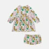 Set con abito e bloomers con stampa Earth Friends