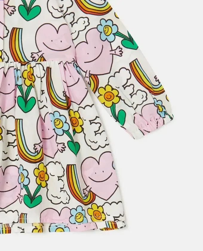 Set con abito e bloomers con stampa Earth Friends