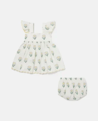 Set con abito senza maniche e bloomers Daisies Set con abito senza maniche e bloomers Daisies