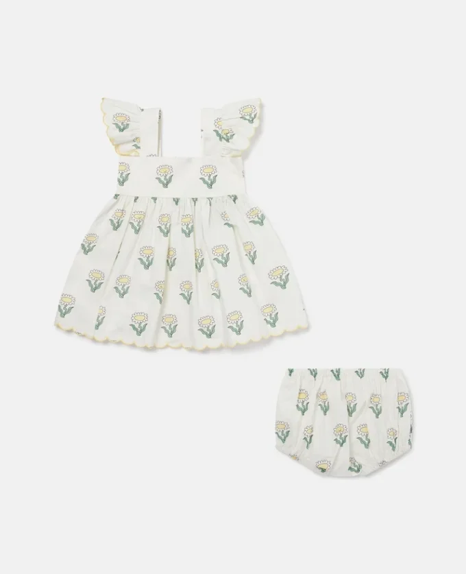 Set con abito senza maniche e bloomers Daisies Set con abito senza maniche e bloomers Daisies