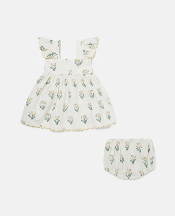 Set con abito senza maniche e bloomers Daisies Set con abito senza maniche e bloomers Daisies