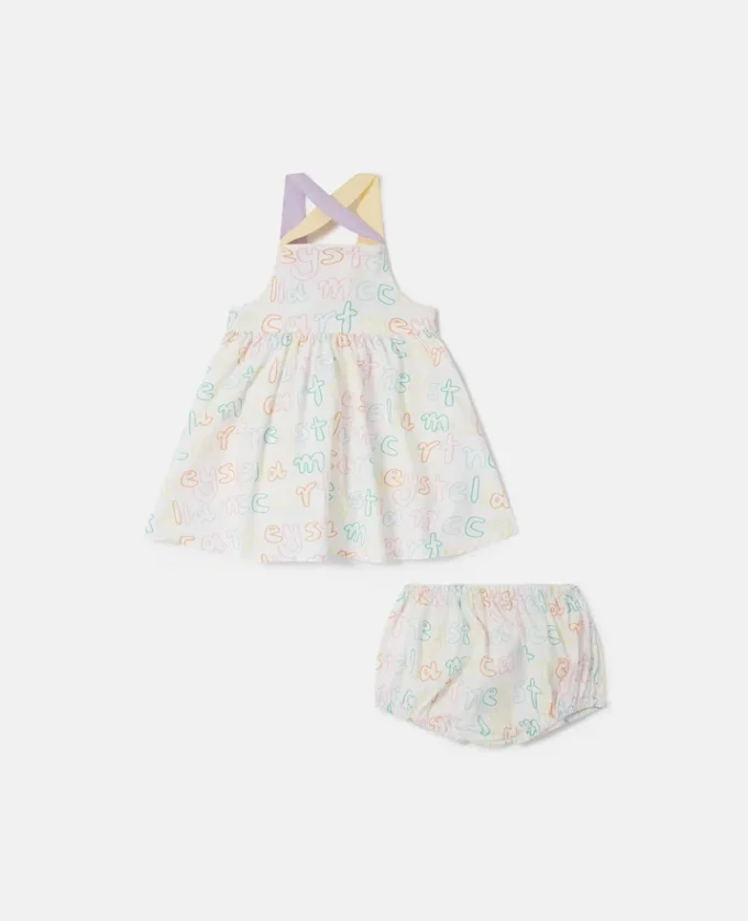 Set con abito stampato e bloomers Set con abito stampato e bloomers