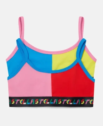 Set reggiseno in cotone color block