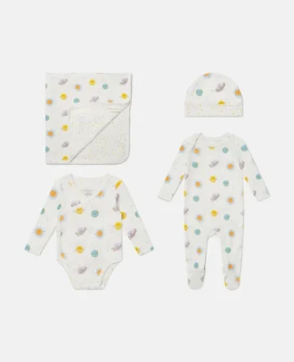 Set tutina, cappellino e copertina con stampa pianeti
