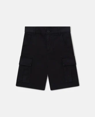 Shorts cargo in gabardine