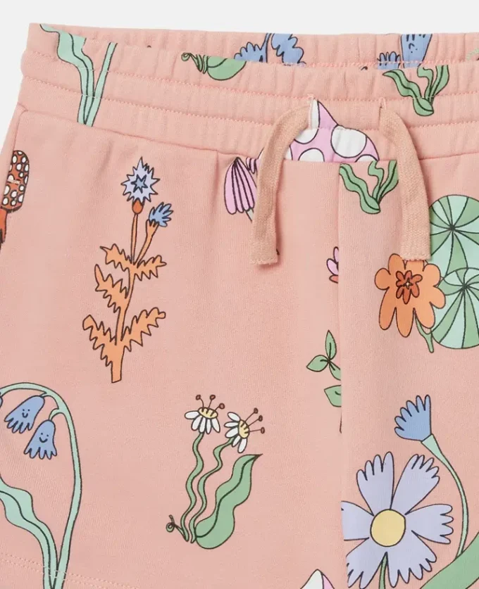Shorts con coulisse e stampa bosco Shorts con coulisse e stampa bosco