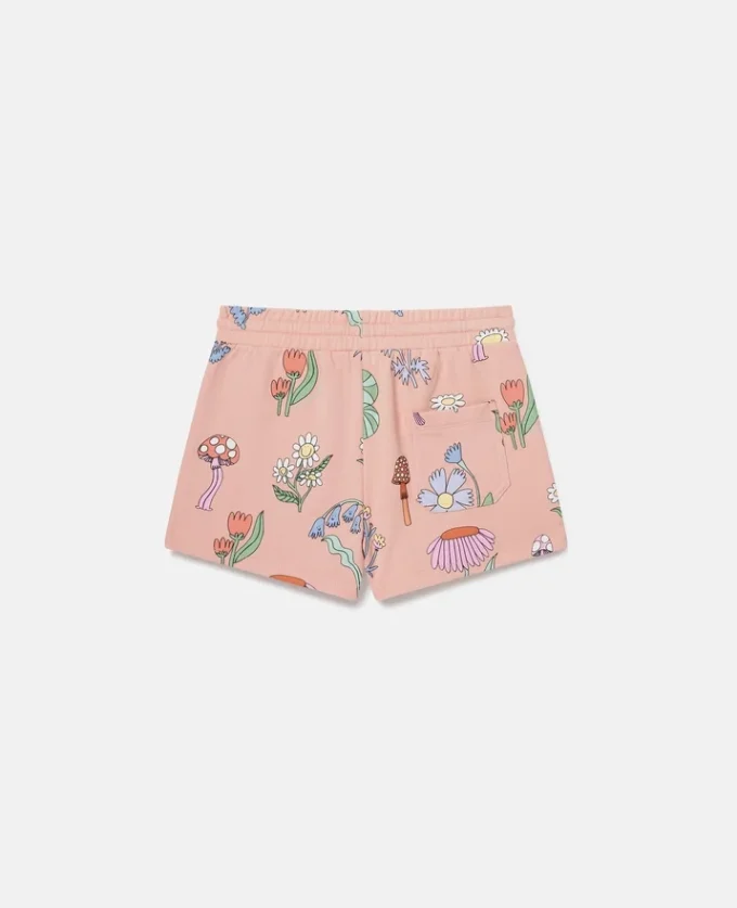 Shorts con coulisse e stampa bosco Shorts con coulisse e stampa bosco