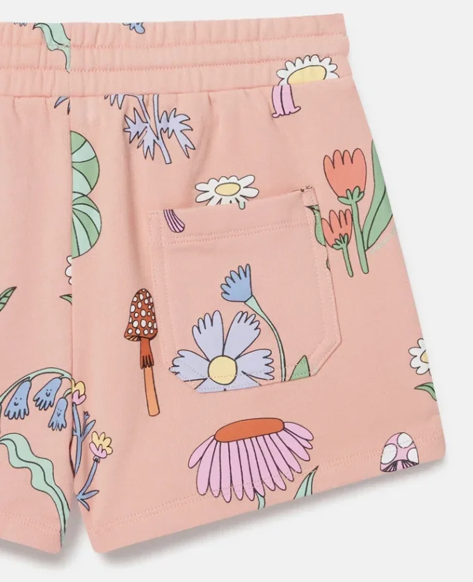 Shorts con coulisse e stampa bosco Shorts con coulisse e stampa bosco