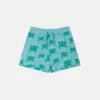 Shorts con coulisse e stampa rana