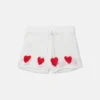 Shorts con cuori all’uncinetto Shorts con cuori all’uncinetto