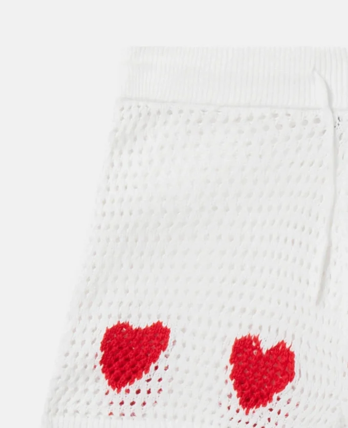 Shorts con cuori all’uncinetto Shorts con cuori all’uncinetto