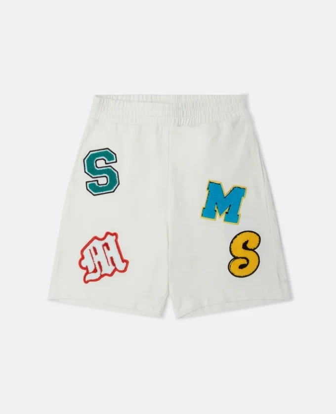 Shorts con iniziali del marchio ricamate Shorts con iniziali del marchio ricamate