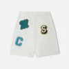 Shorts con iniziali del marchio ricamate Shorts con iniziali del marchio ricamate