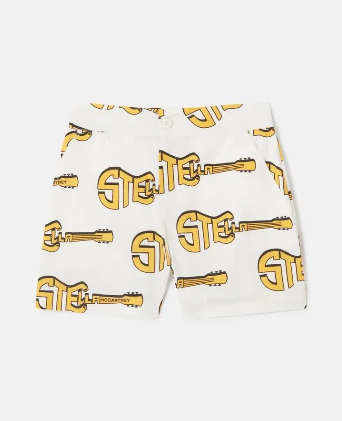 Shorts con stampa chitarra Shorts con stampa chitarra