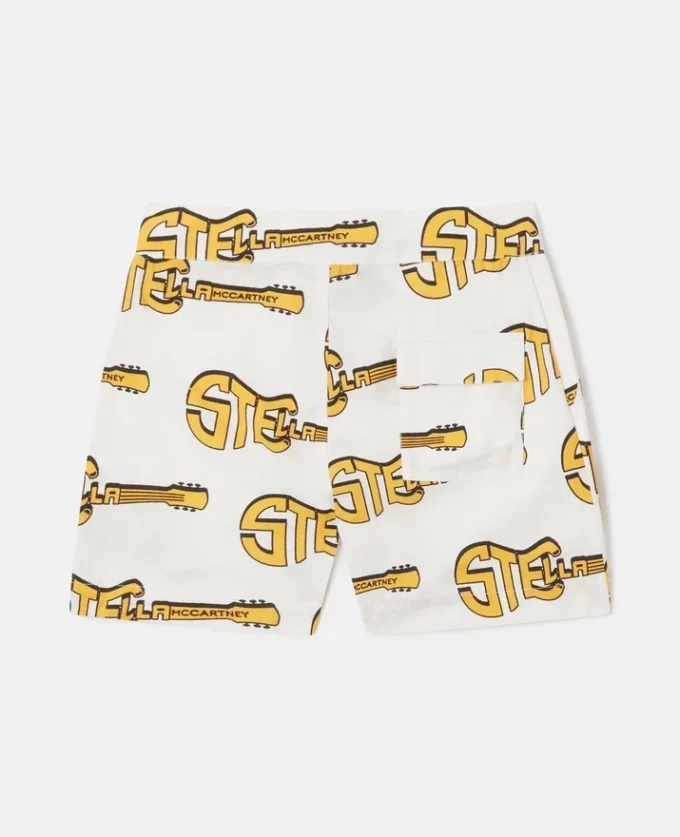 Shorts con stampa chitarra Shorts con stampa chitarra
