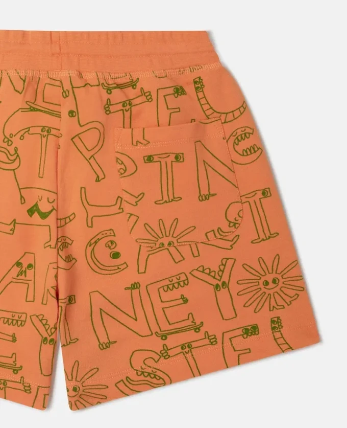 Shorts con stampa con le iniziali del marchio Shorts con stampa con le iniziali del marchio
