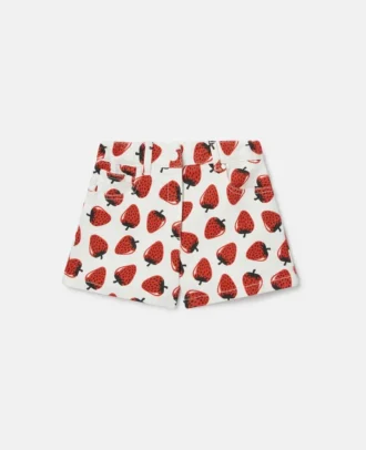 Shorts con stampa fragole