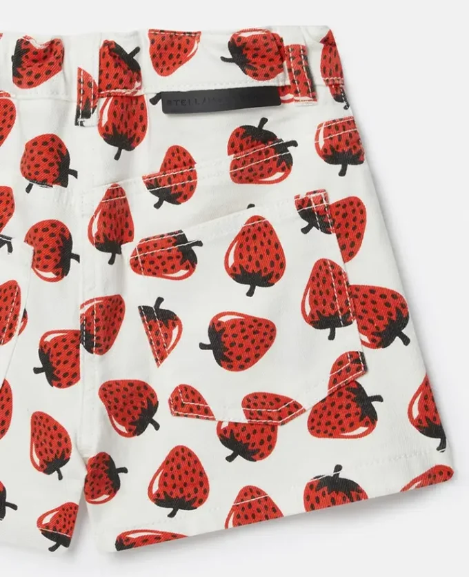 Shorts con stampa fragole Shorts con stampa fragole