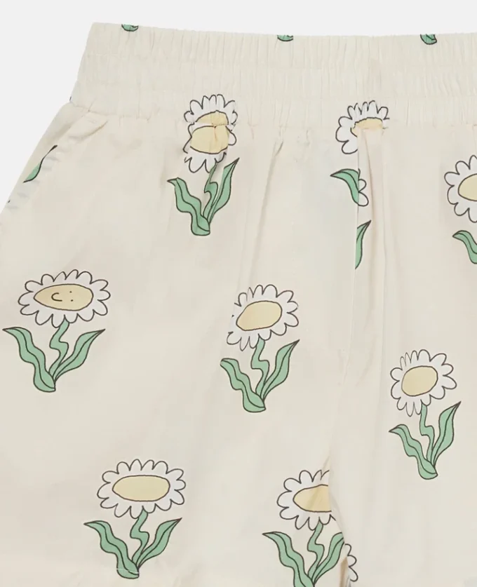 Shorts elasticizzati con bordi smerlati Daisies Shorts elasticizzati con bordi smerlati Daisies
