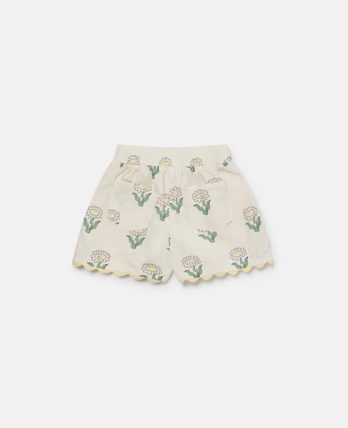 Shorts elasticizzati con bordi smerlati Daisies Shorts elasticizzati con bordi smerlati Daisies