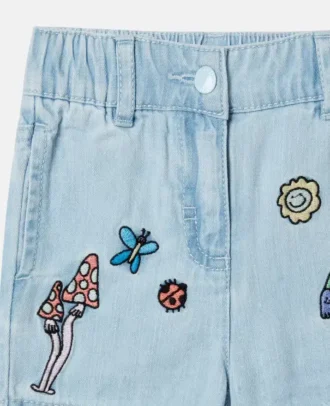 Shorts elasticizzati in denim Woodland Friends Shorts elasticizzati in denim Woodland Friends