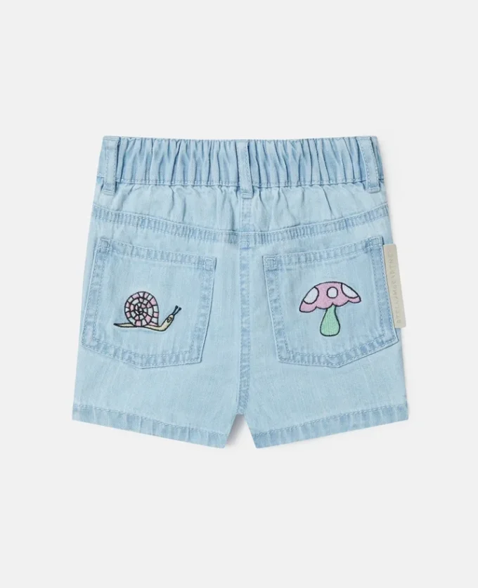 Shorts elasticizzati in denim Woodland Friends Shorts elasticizzati in denim Woodland Friends