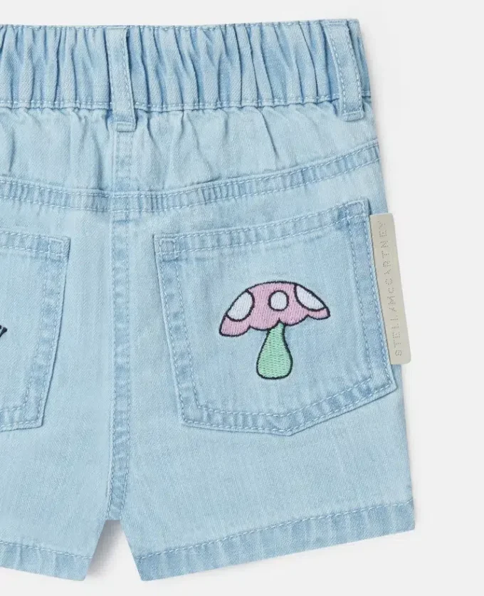 Shorts elasticizzati in denim Woodland Friends Shorts elasticizzati in denim Woodland Friends